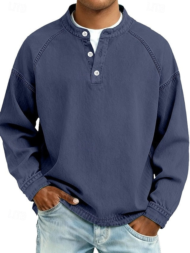 Calor - Maglia Henley morbida al tatto