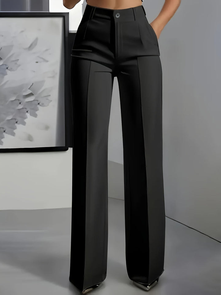 Adorisse - Pantaloni a palazzo a vita alta sartoriali