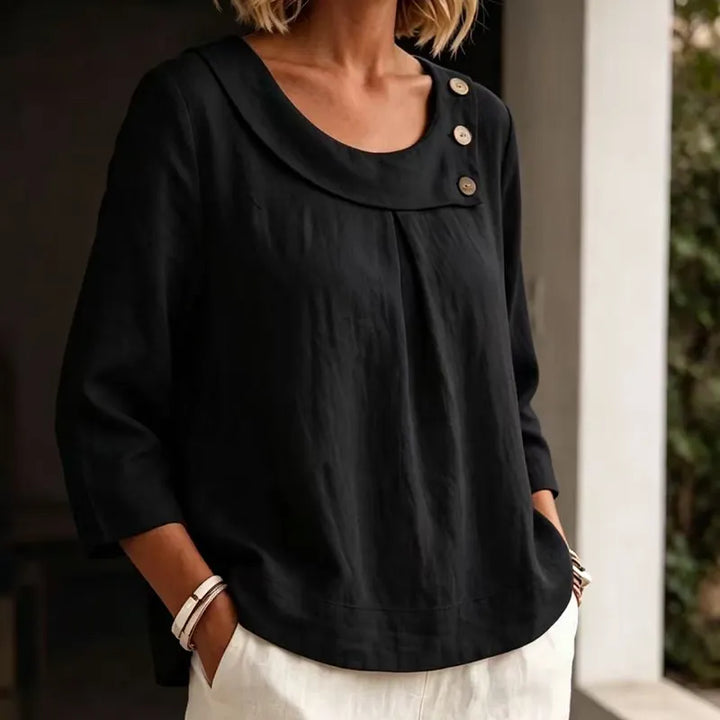 Brionelle - Blusa in lino dal tocco morbido