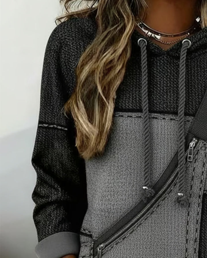 Eulanique - Felpa con zip testurizzata