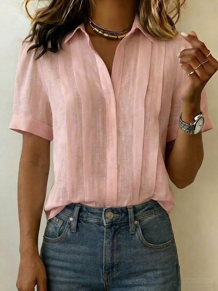 Ionea - Camicia a maniche corte con chiusura a bottoni