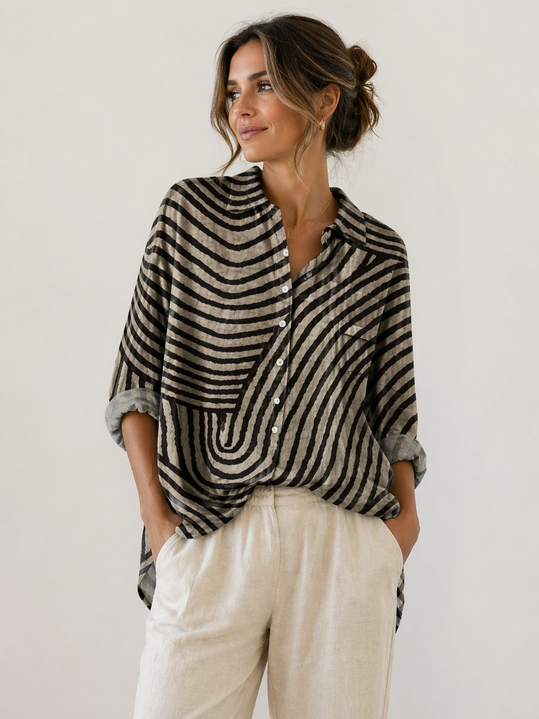 Primula - Blusa artigianale a maniche lunghe