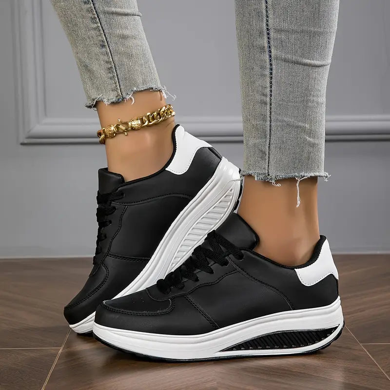 Sable - Sneakers stringate con plateau stile casual