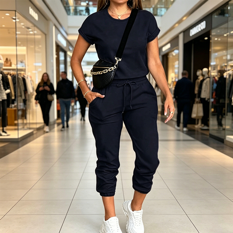 Tovelle - Coordinato con top casual e pantaloni jogger