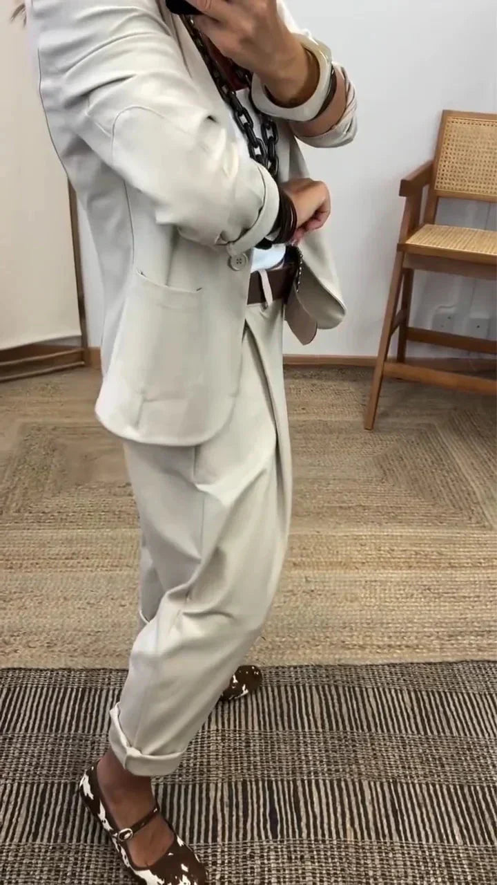 Rosina - Completo blazer e pantaloni morbido al tatto