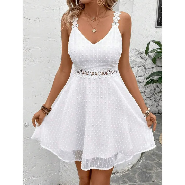 Noelline - Miniabito con spalline ricamate