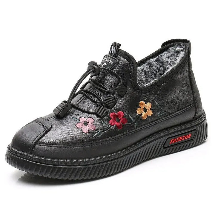 Verisse - Scarpe comfort alla caviglia con ricamo floreale