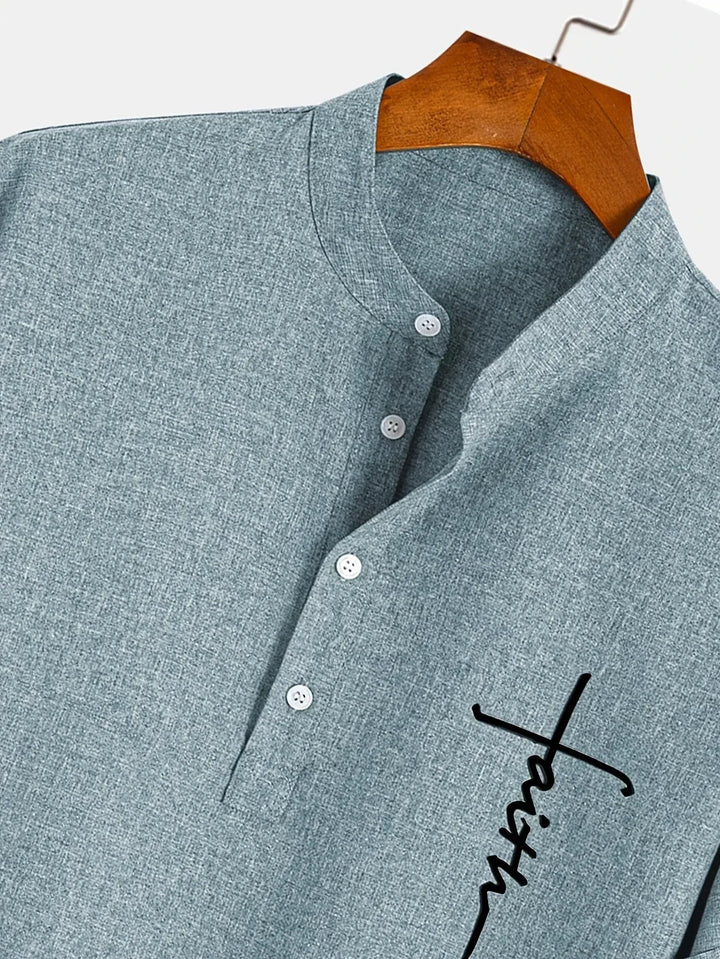 Harlan - Camicia testurizzata a collo alto