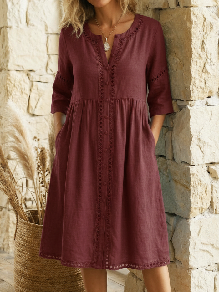 Harlow - Abito midi in lino pregiato