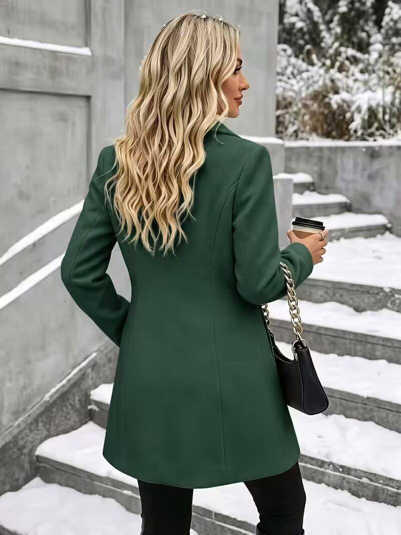 Ulla - Cappotto a collo alto, morbido al tatto