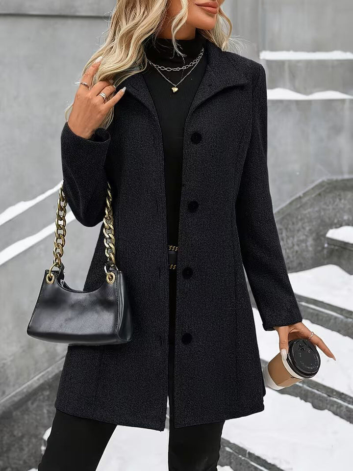 Ulla - Cappotto a collo alto, morbido al tatto