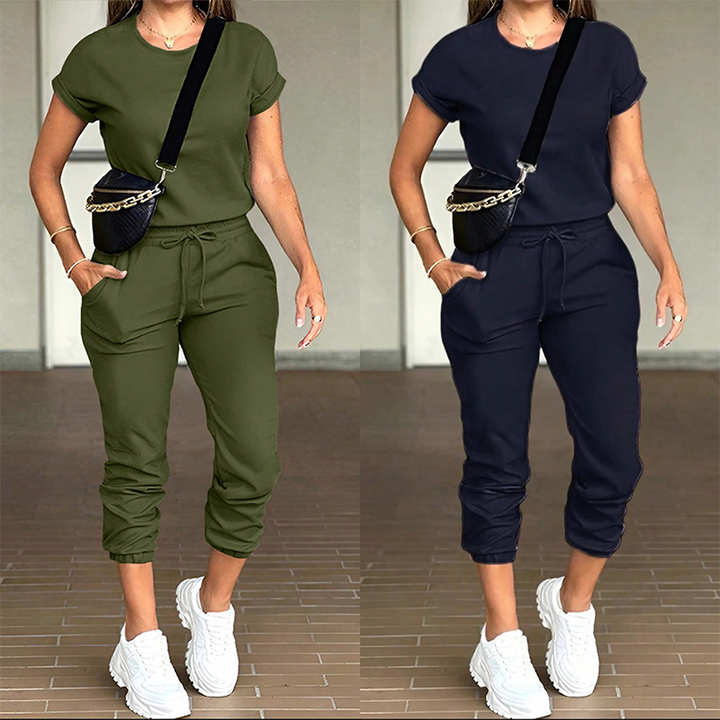 Tovelle - Coordinato con top casual e pantaloni jogger