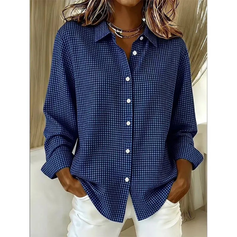 Illyssia - Blusa a bottoni in vichy classico