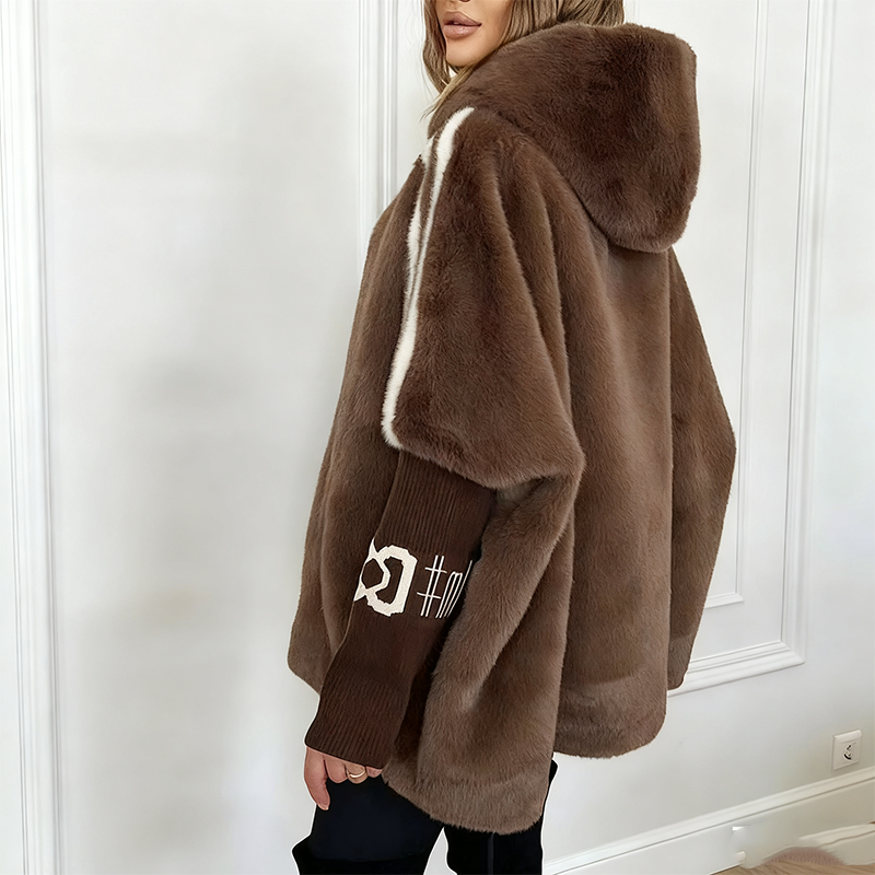 Alara - Cappotto in ecopelliccia con zip