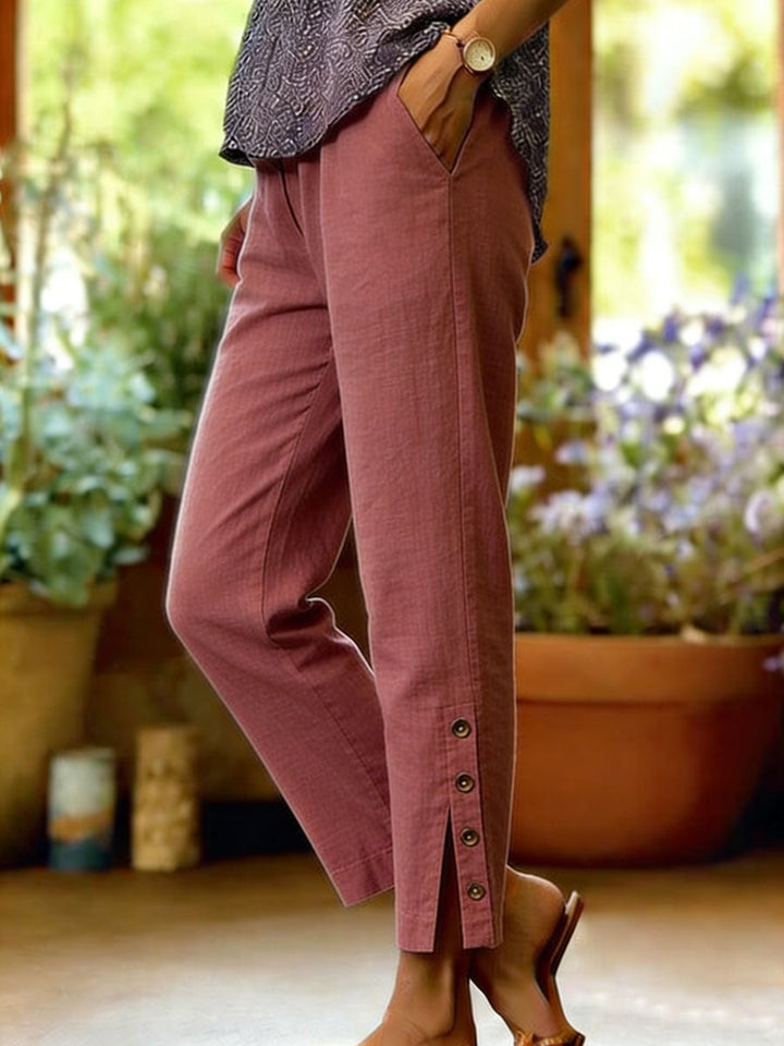 Bellamy - Pantaloni alla caviglia con dettagli di bottoni