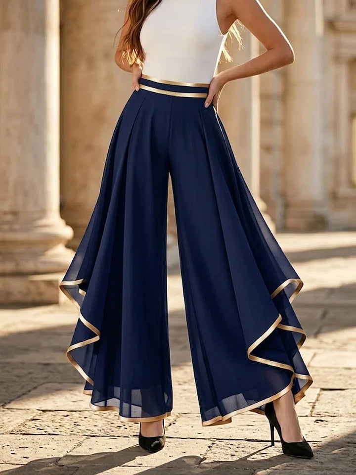 Querida - Pantaloni a palazzo drappeggiati