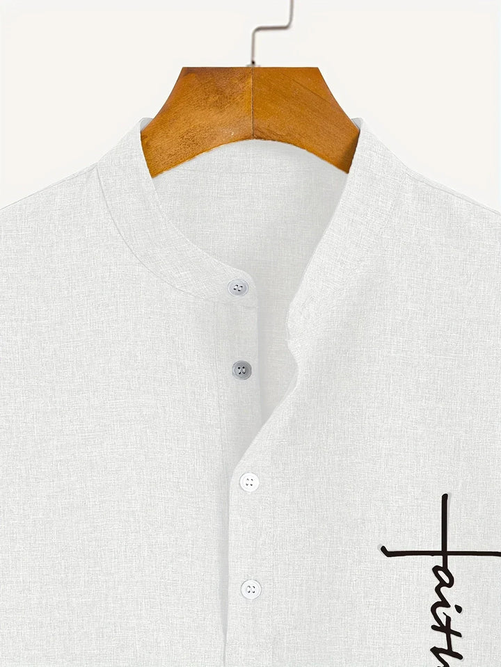 Harlan - Camicia testurizzata a collo alto