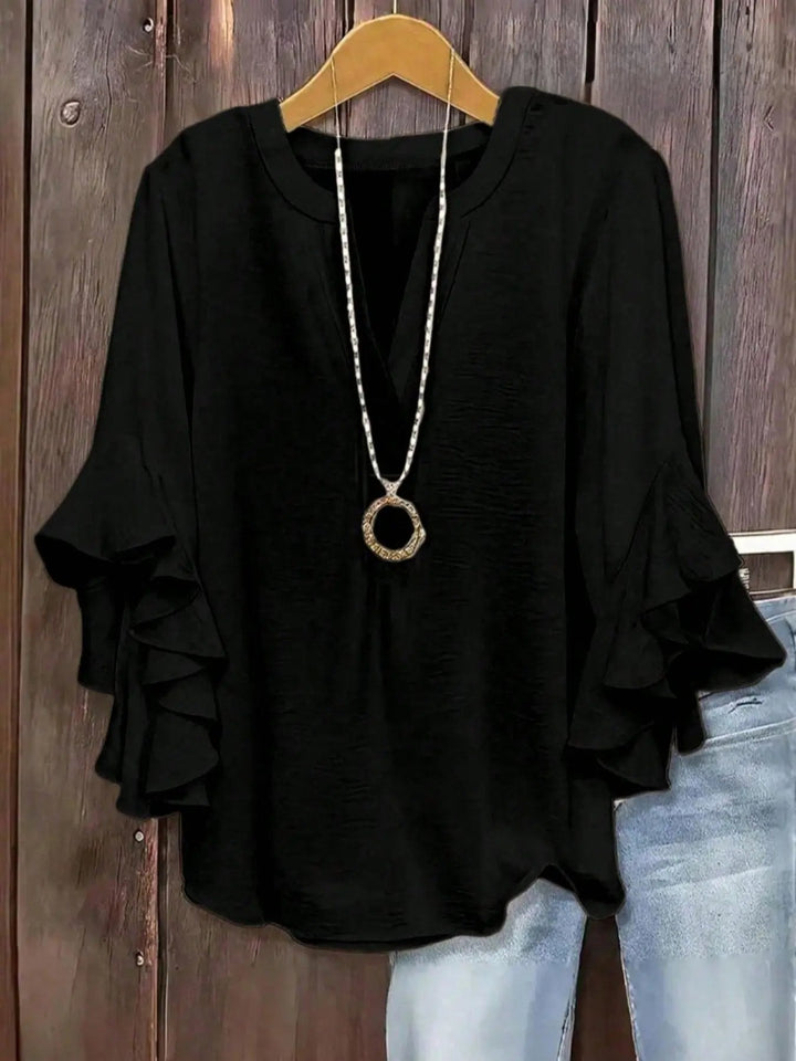 Norabelle - Blusa elegante con maniche a volant
