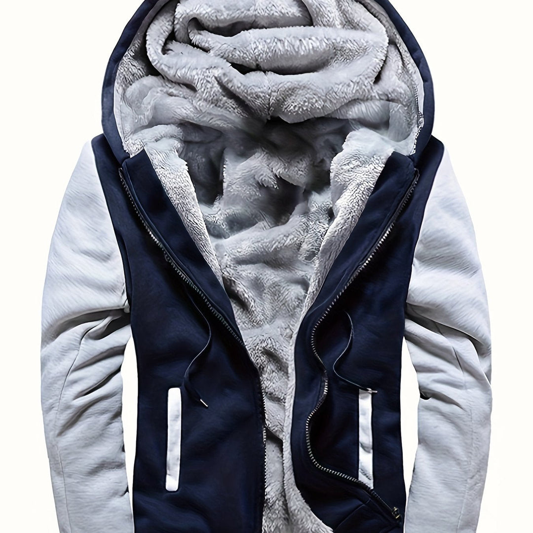 Dax - Felpa con cappuccio con zip integrale mimetica pesante