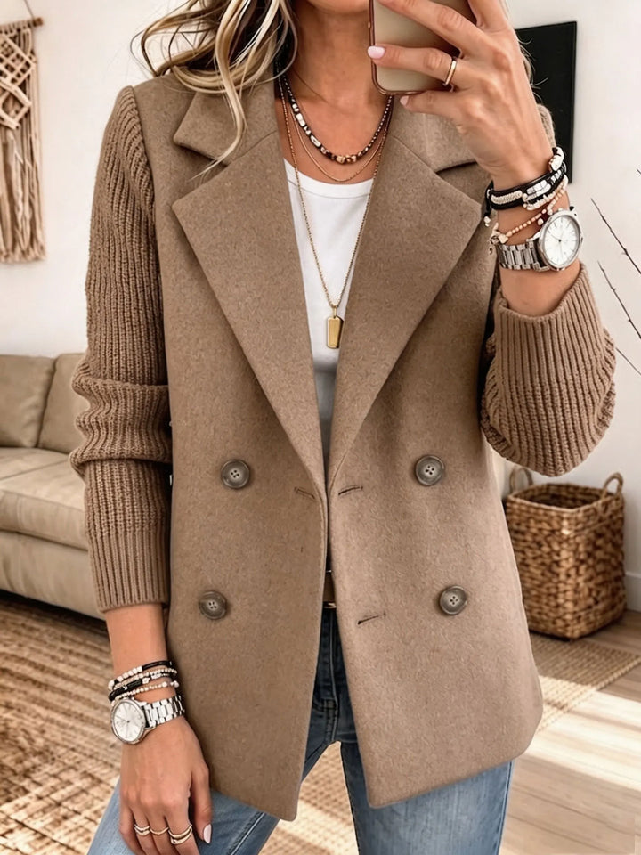 Lottie - Blazer multimateriale dal tocco morbido