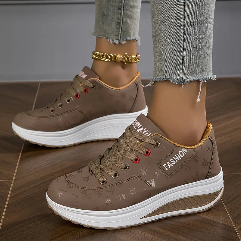 Qira - Sneakers stringate con suola platform