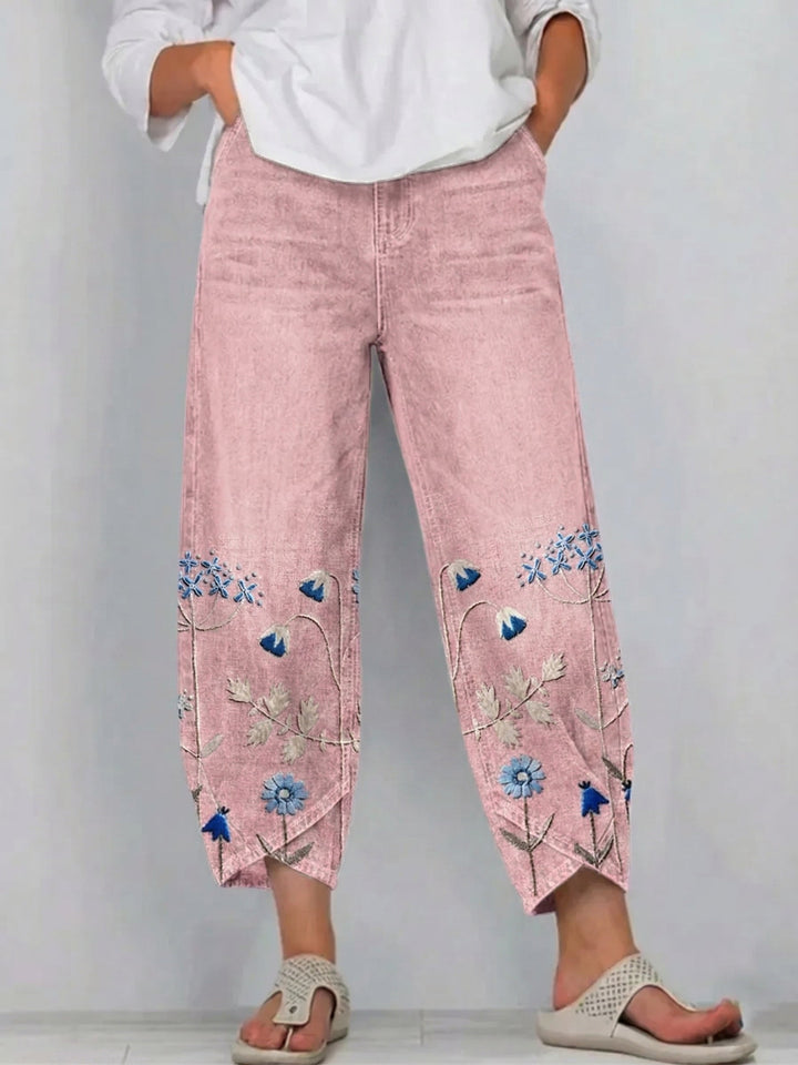 Giada - Jeans a vestibilità rilassata stampati