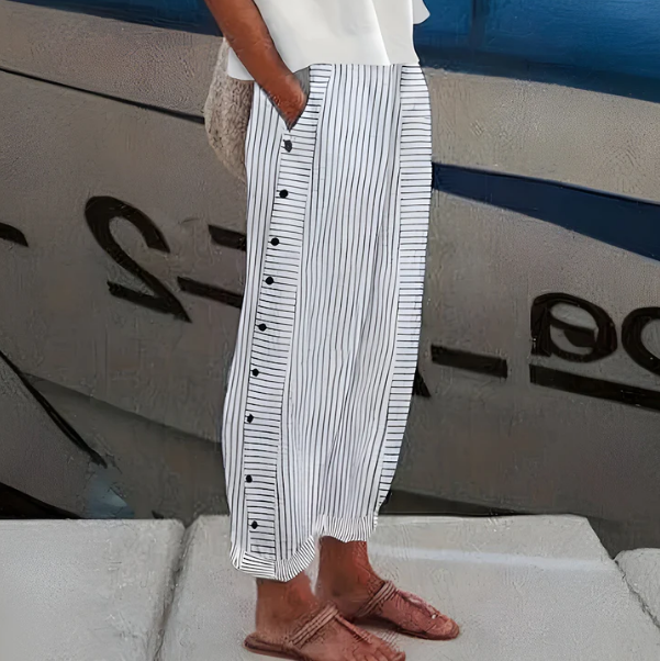 Yareli - Pantaloni antivento a righe