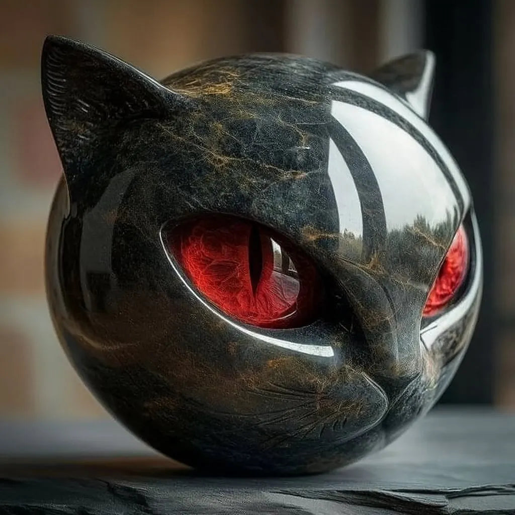 Bellanora - Ornamento scultoreo a forma di testa di gatto
