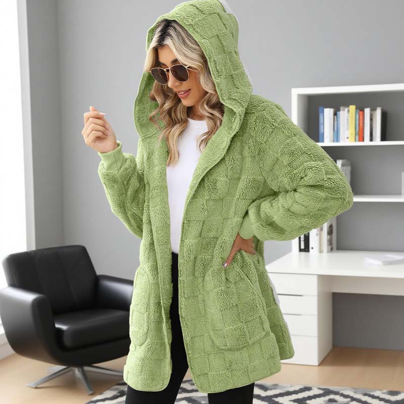 Zinnabelle - Cardigan con cappuccio in velluto operato