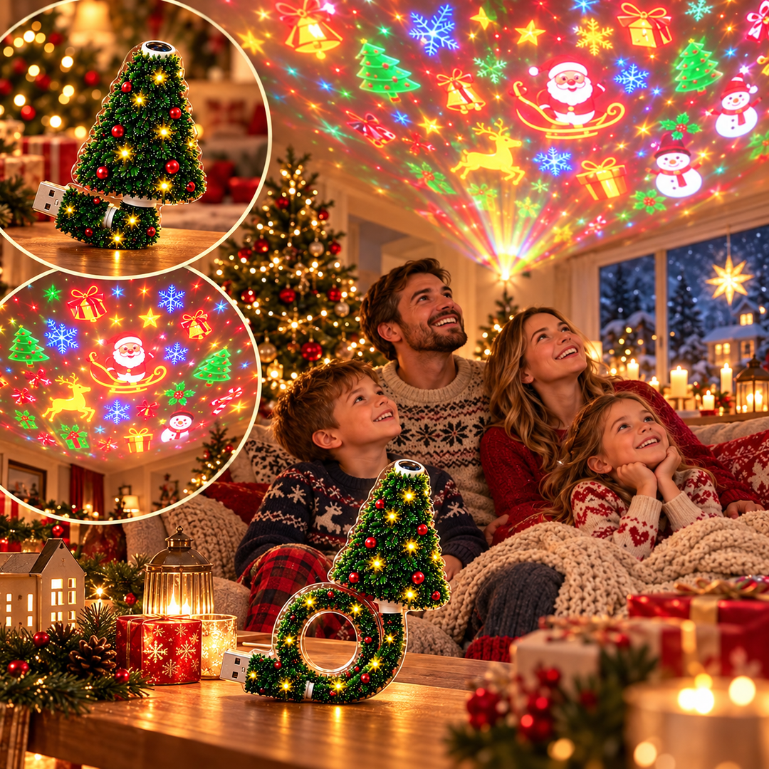 Festelle - Proiettore di luci a LED per albero di Natale