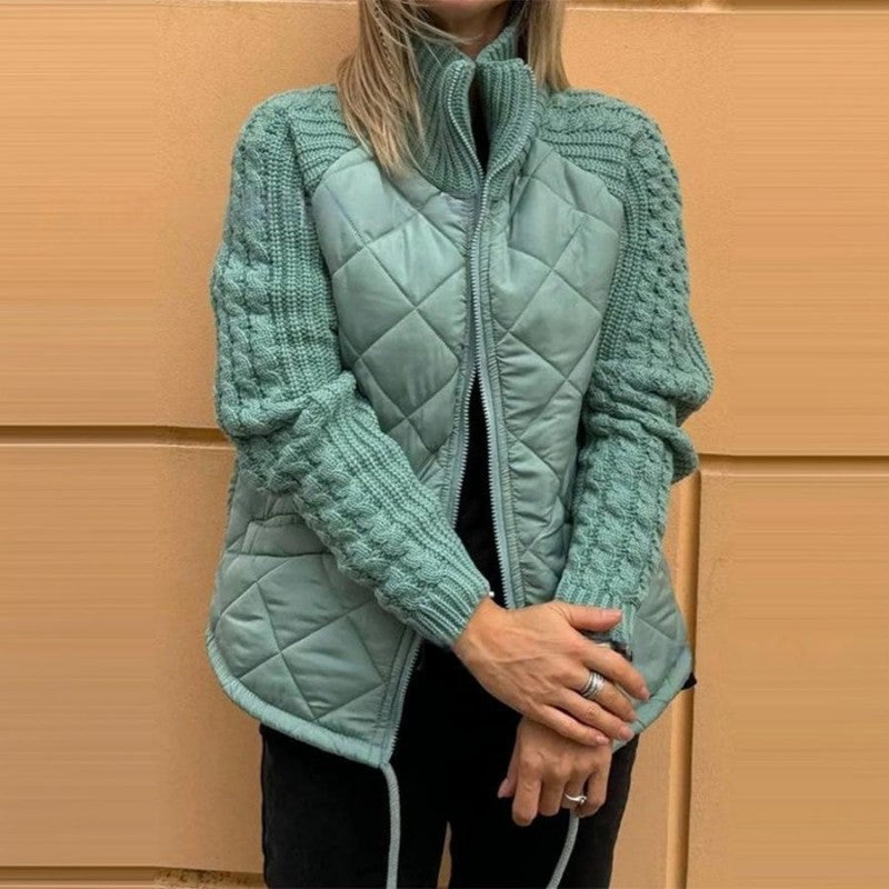 Corisanna - giacca in maglia calda con chiusura a zip frontale