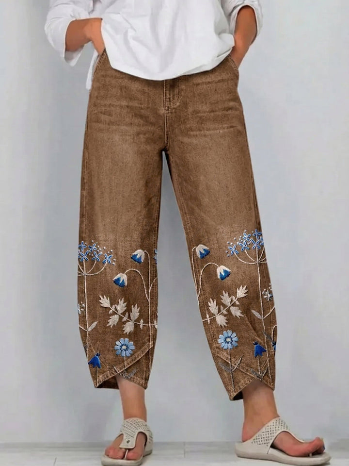 Giada - Jeans a vestibilità rilassata stampati