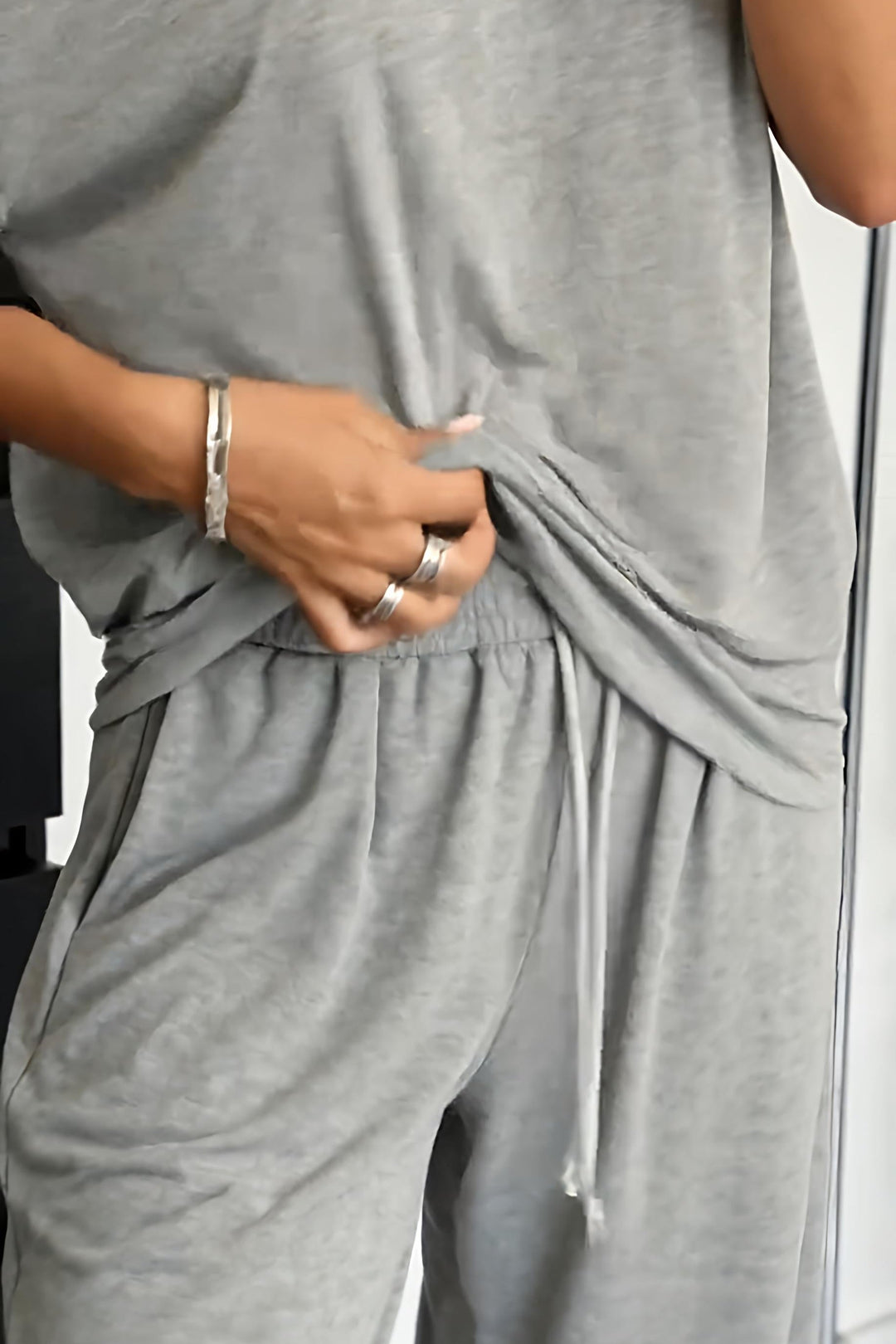 Cosima - Coordinato top e pantaloni a vestibilità ampia