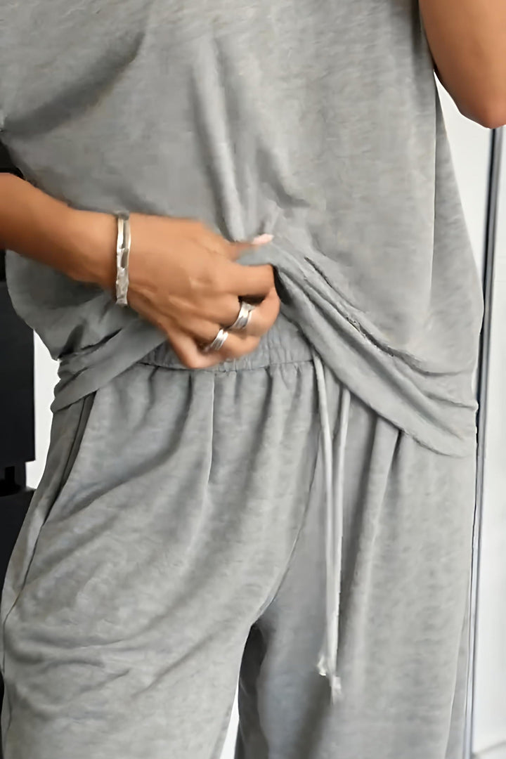 Cosima - Coordinato top e pantaloni a vestibilità ampia