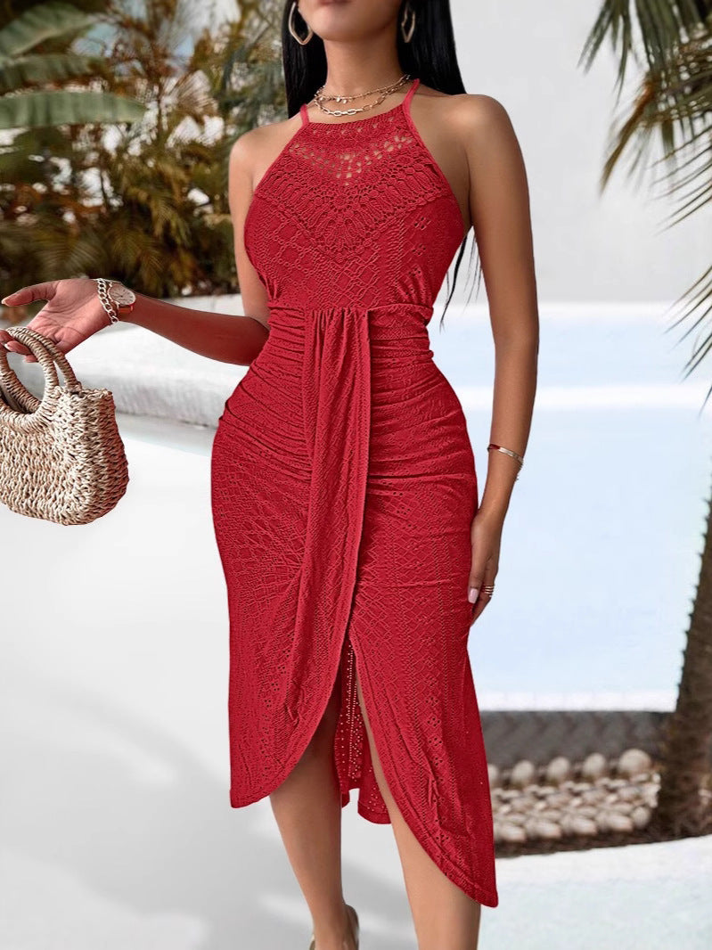 Danica - Abito in pizzo con scollo all’americana