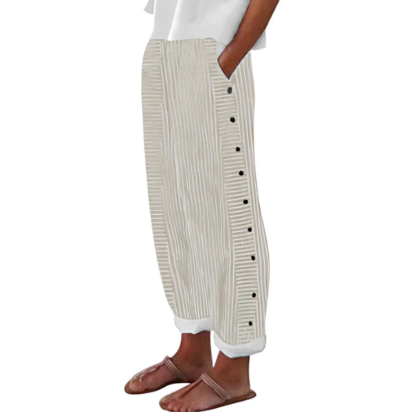 Yareli - Pantaloni antivento a righe
