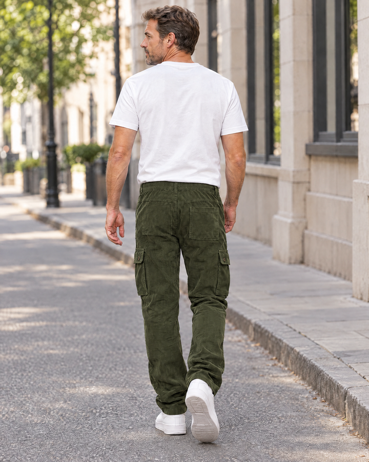 Milo - Pantaloni cargo a coste