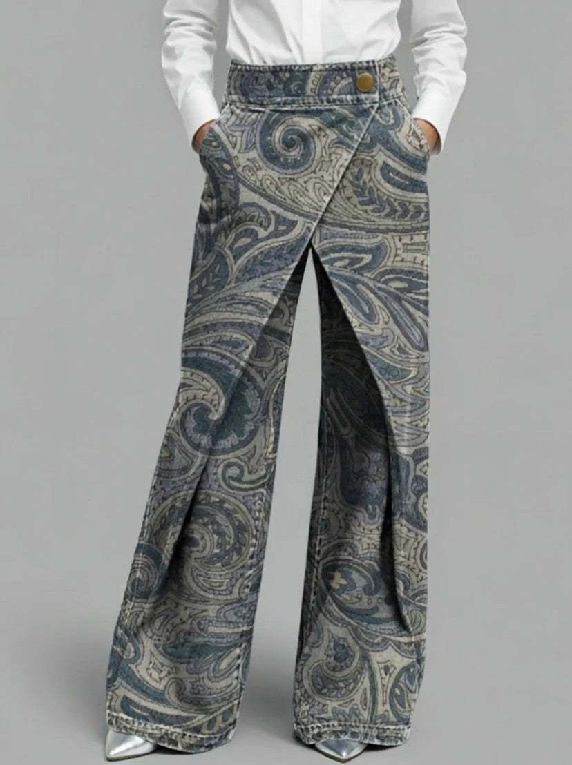 Dottie - Jeans a gamba larga floreali multicolori