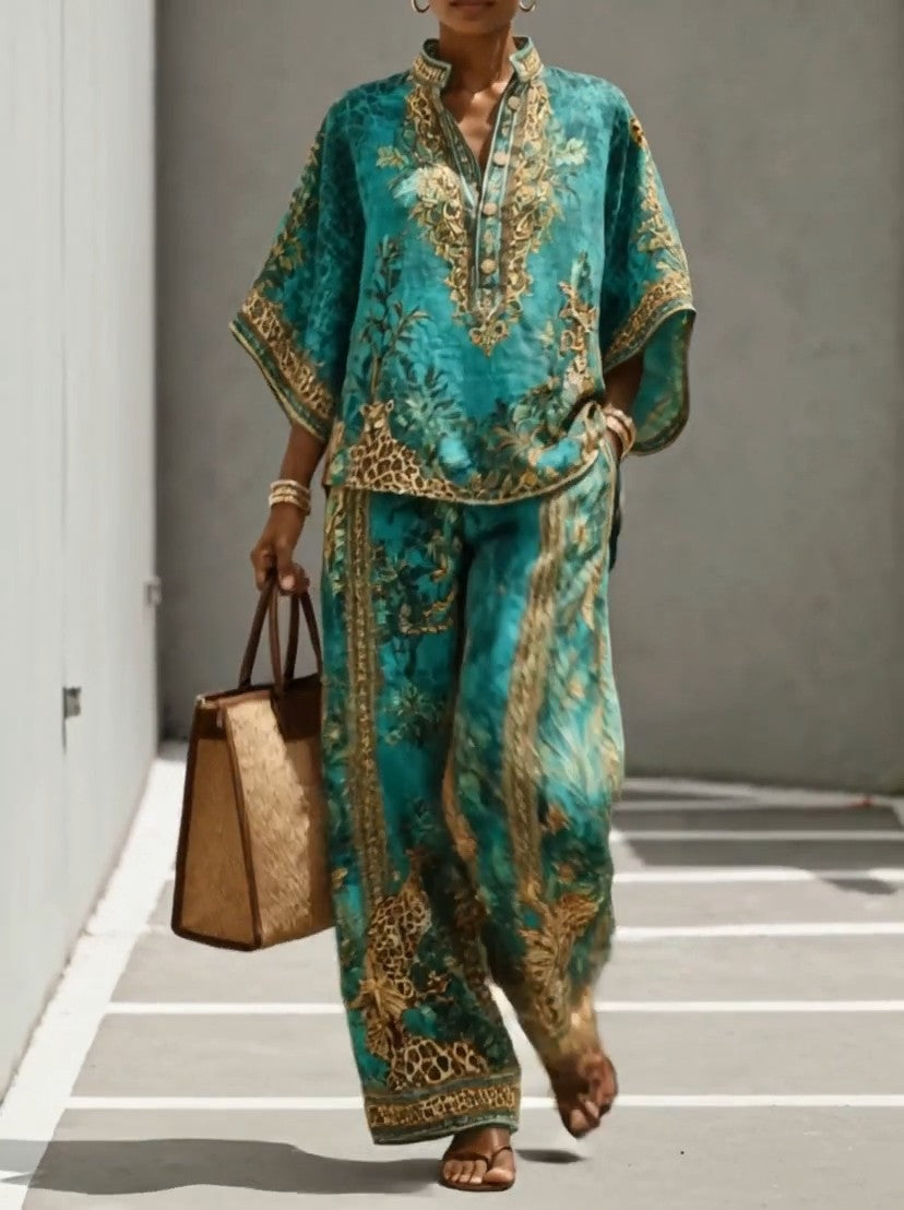 Zara - Set coordinato in lino dal fit rilassato