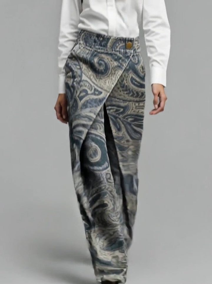 Dottie - Jeans a gamba larga floreali multicolori
