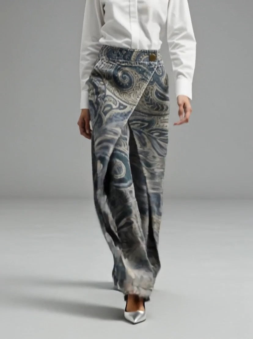 Dottie - Jeans a gamba larga floreali multicolori