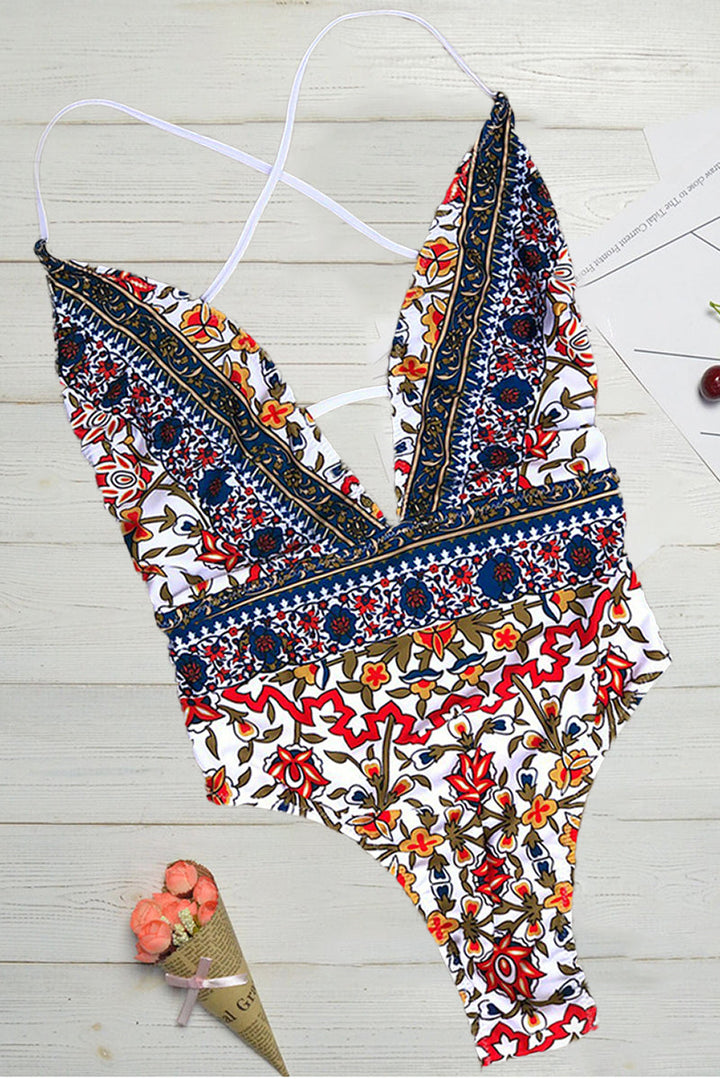 Sereina - Costume da bagno intero modellante con scollo a V