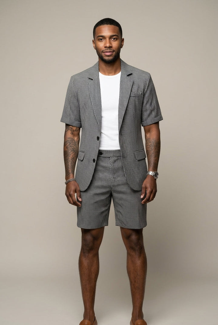 Rufus - Blazer e shorts coordinati a quadri