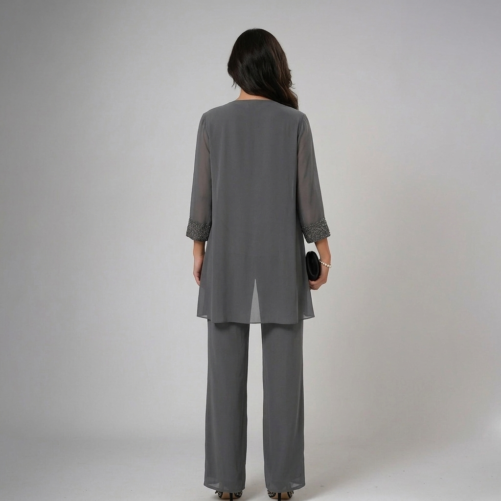 Bronte - Coordinato a tre pezzi con pantaloni morbido al tatto