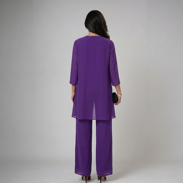 Bronte - Coordinato a tre pezzi con pantaloni morbido al tatto