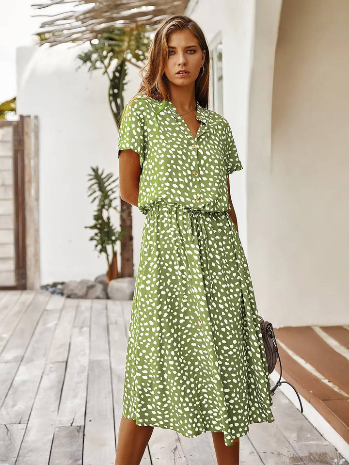 Linnet - Abito midi stampato con vita definita