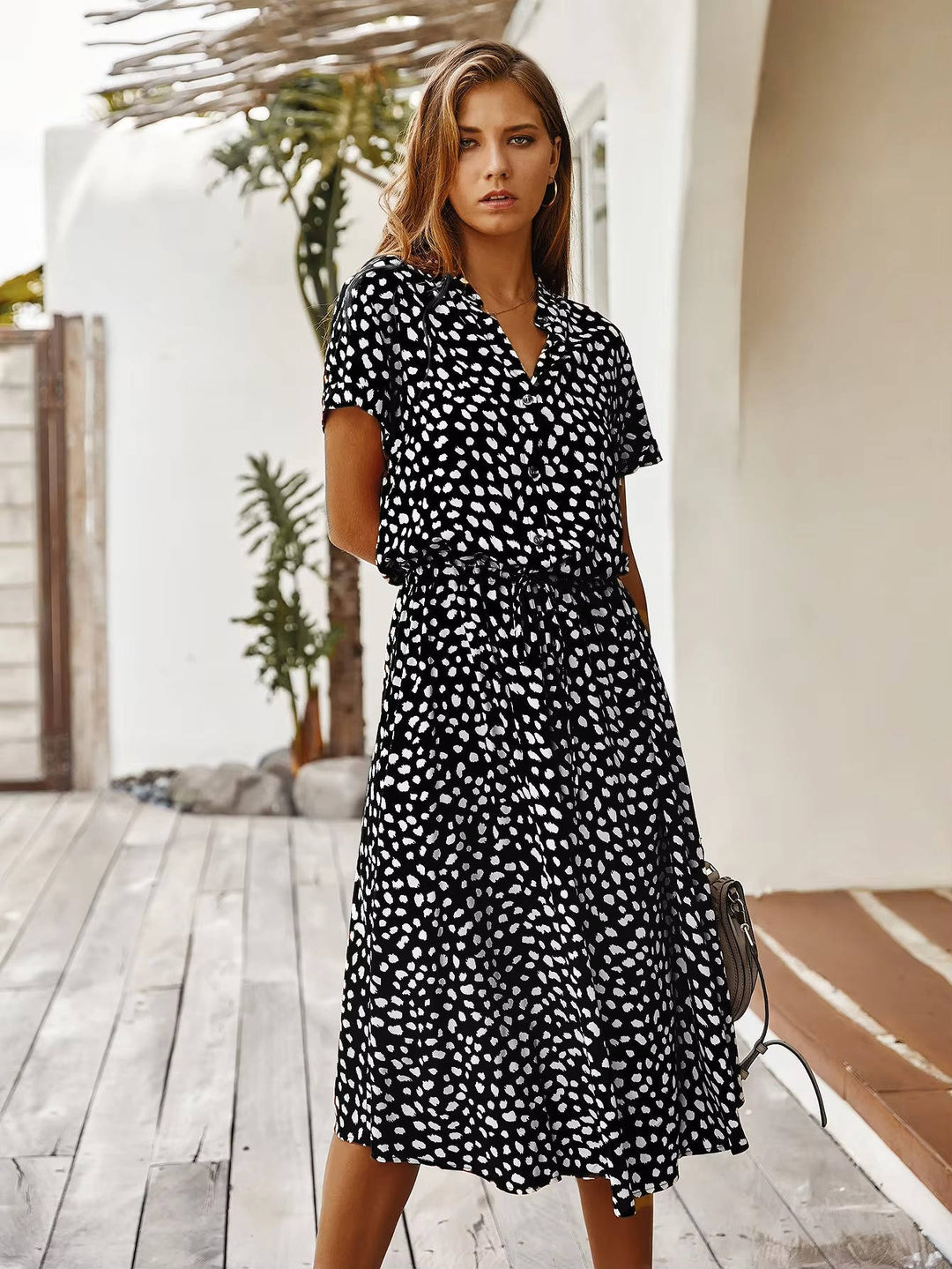 Linnet - Abito midi stampato con vita definita