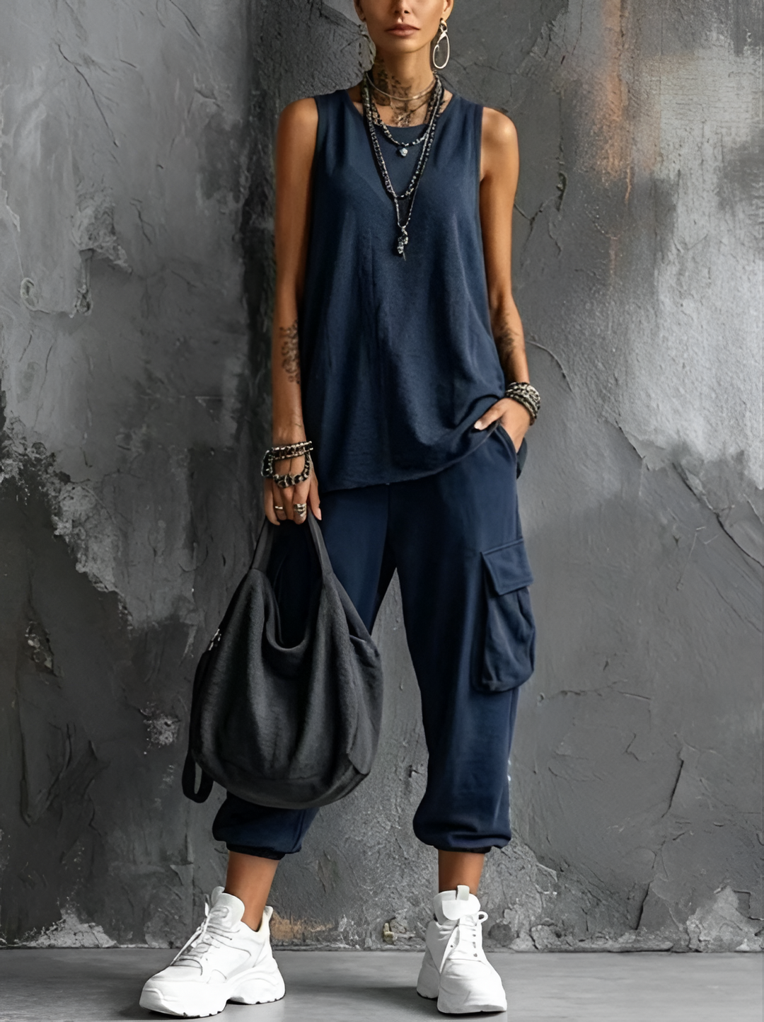 Destiny - Coordinato due pezzi stile utility soft touch