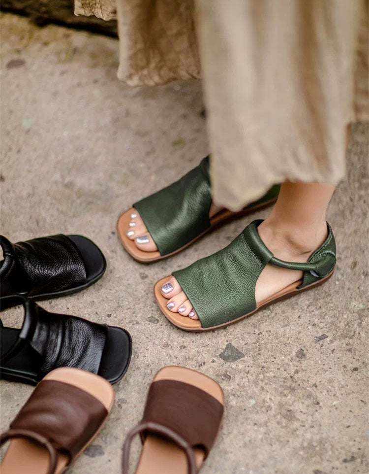 Fiorelle - Sandali open toe con finitura testurata
