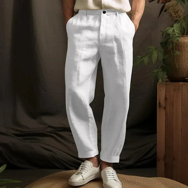 Yorick - Pantaloni in lino traspiranti con coulisse